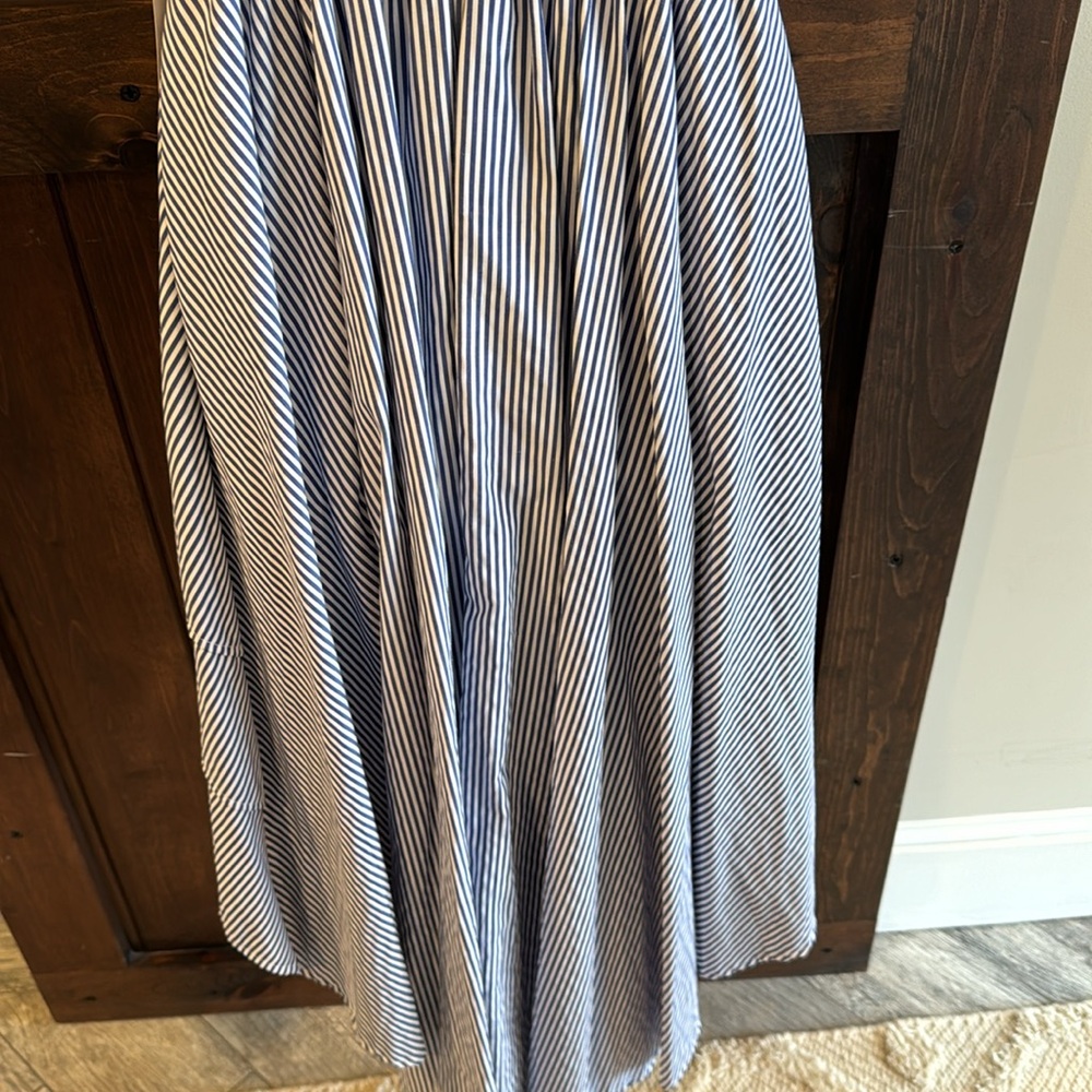 Blue and white striped high-low strappy sundress - Women's size Medium - Picture 5 of 9